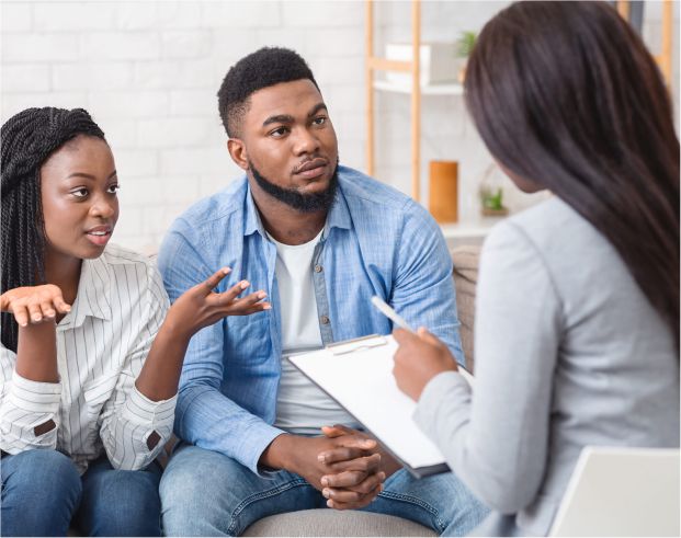 Image of a couple psychological therapy section